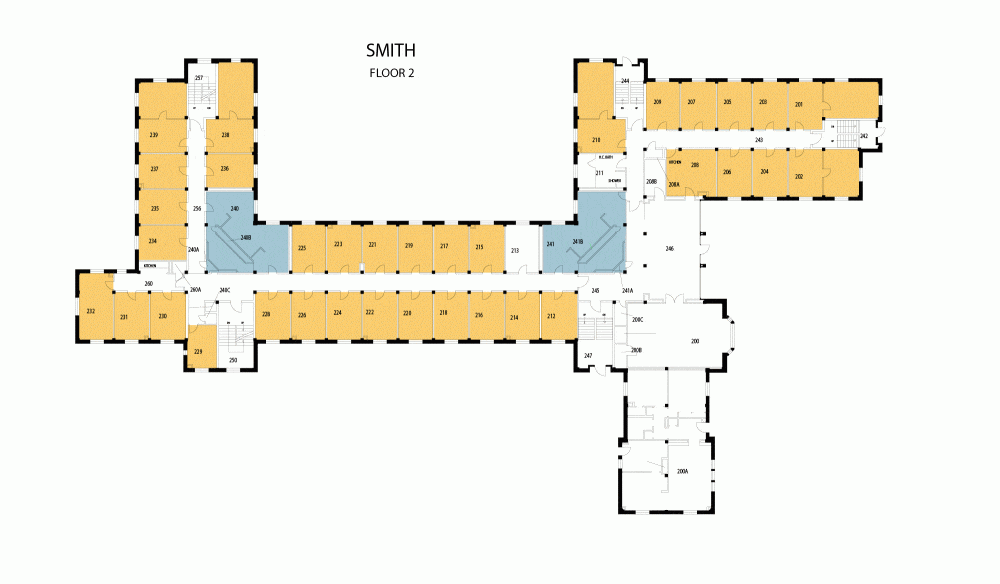 Smith Hall second floor plan