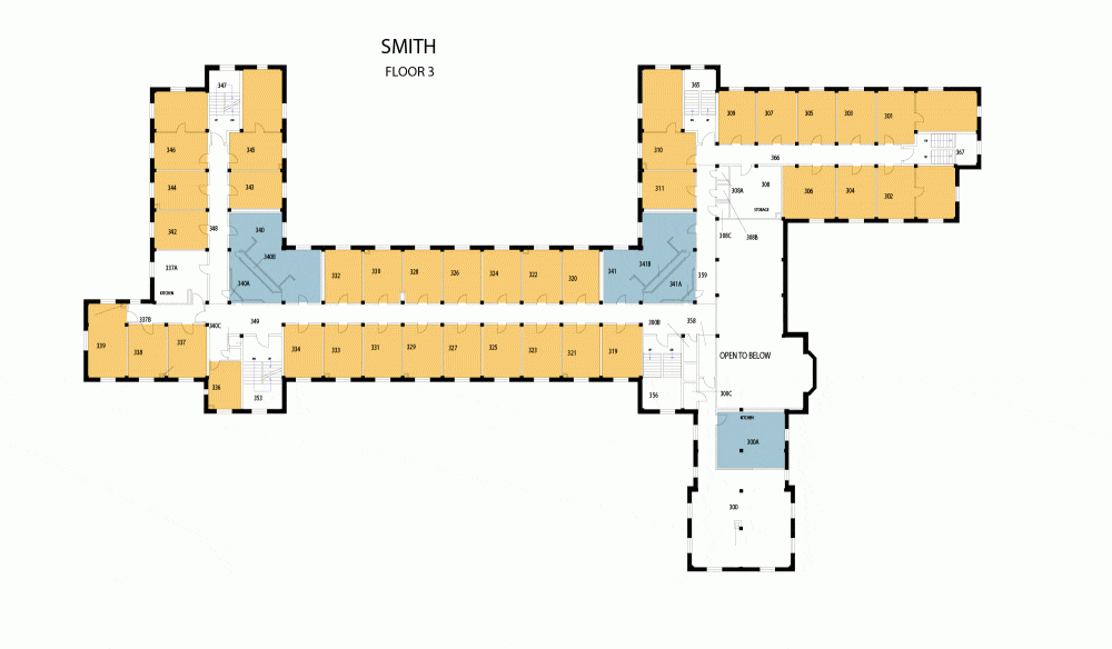 Smith Hall third floor plan