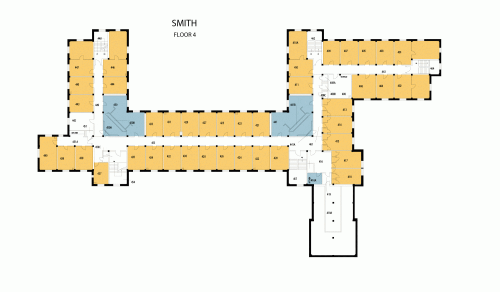 Smith Hall fourth floor plan