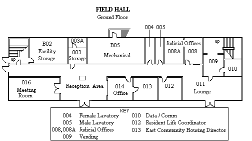 Field Hall lower floor plan