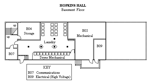 Hopkins Hall lower Floor Plan