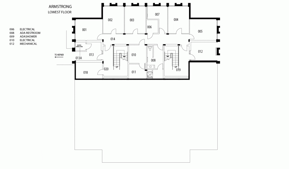 Armstrong Hall lower floor plans