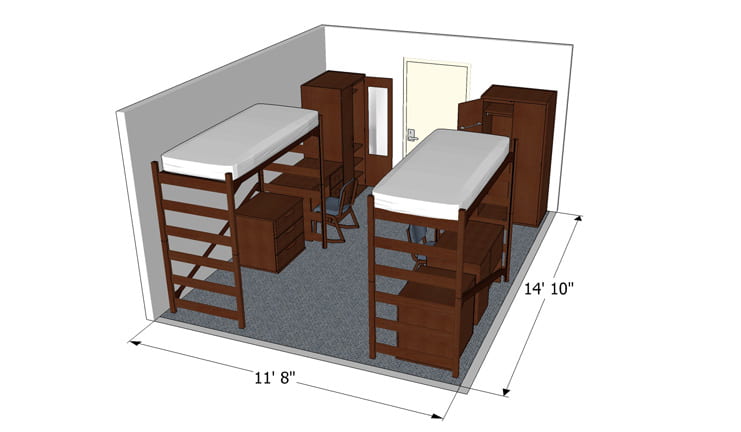 2 Person Room Layout Plan