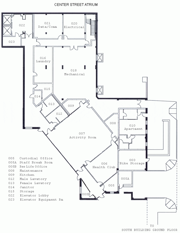 Center Street North Apartments lower floor plan