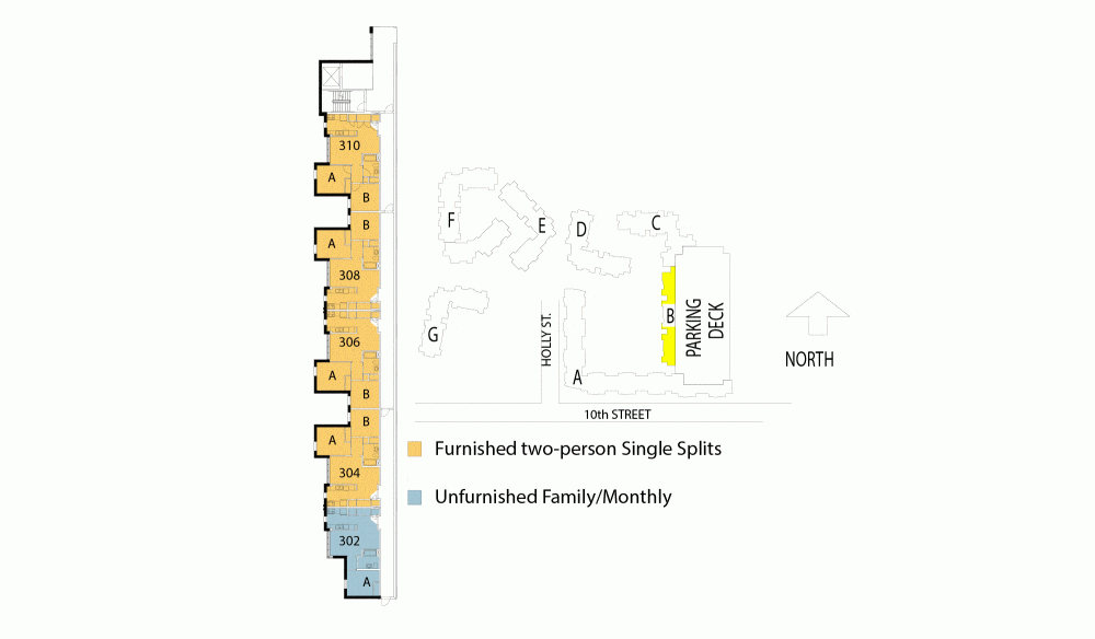 Tenth and Home B third floor plan