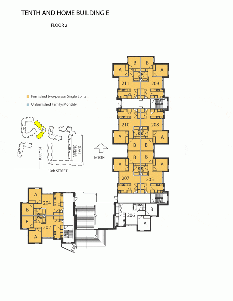 Tenth and Home Building E second floor plan