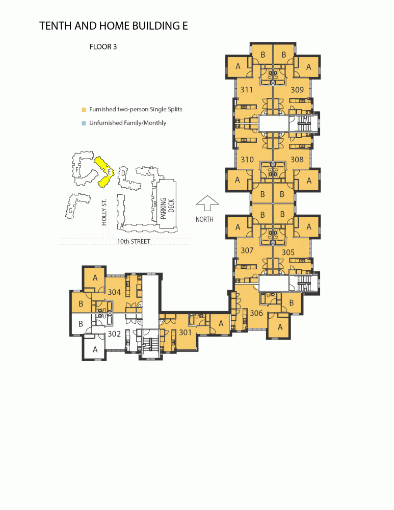 Tenth and Home Building E third floor plan