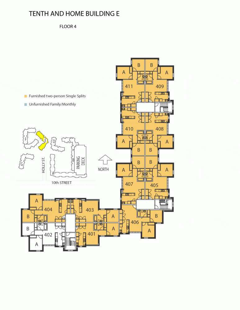 Tenth and Home Building E fourth floor plan
