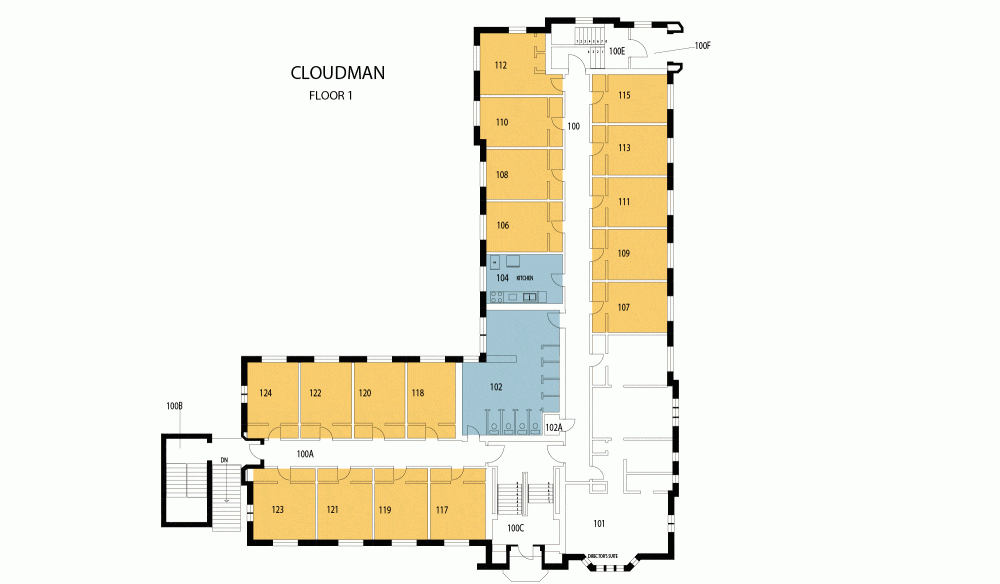 Cloudman Hall first floor plan