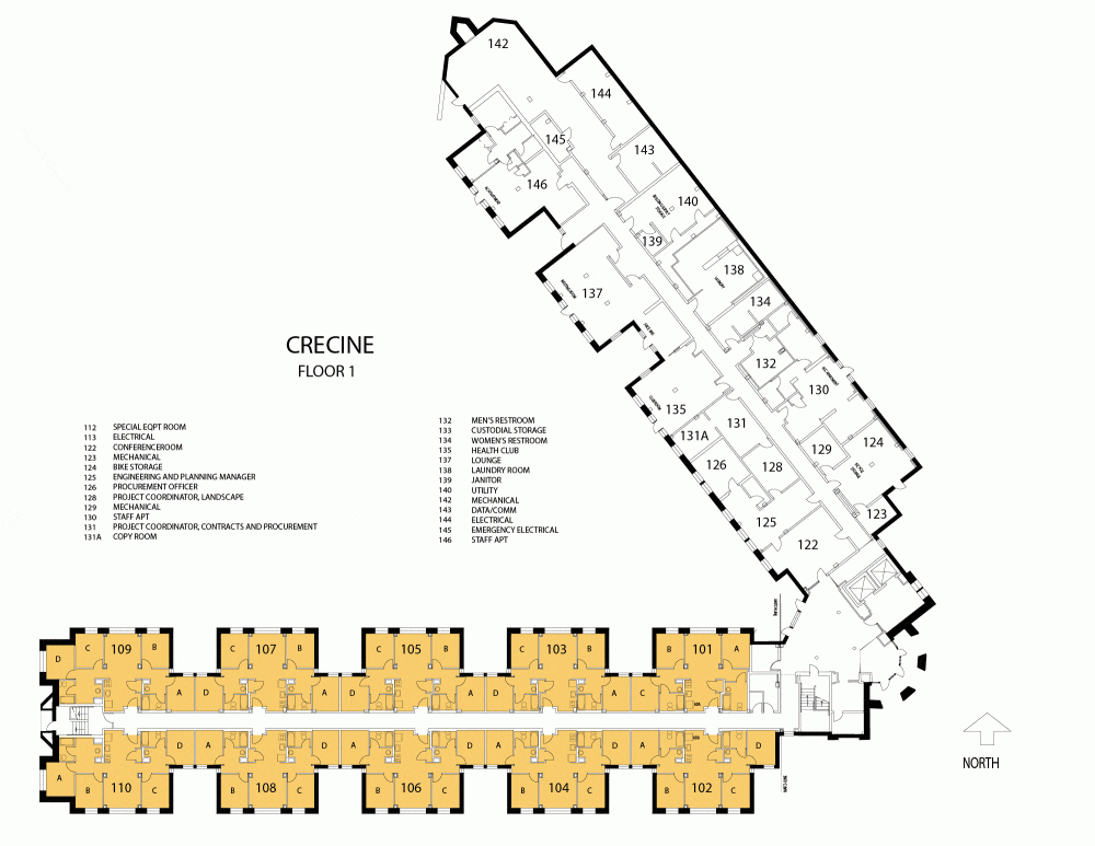 Crecine Apartments first floor plan